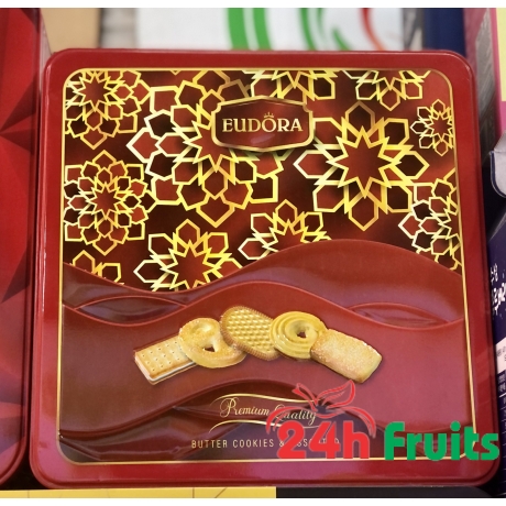 Bánh Eudora hộp sắt đỏ Indonesia 399g 